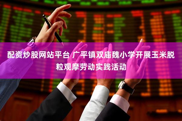 配资炒股网站平台 广平镇双庙魏小学开展玉米脱粒观摩劳动实践活动